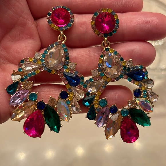 Multicolor Teardrop Post Earrings - Picture 5 of 5